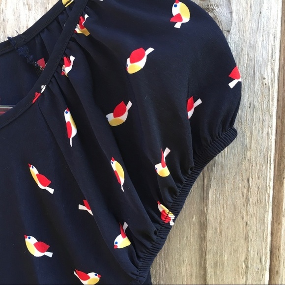 Francesca's Aina Be Cute Little Birds Polka Tunic Midi Dress Small - Picture 6 of 7